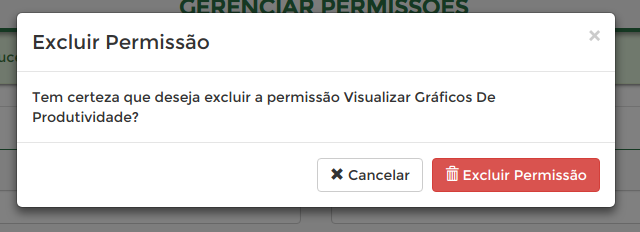 excluir permissoes