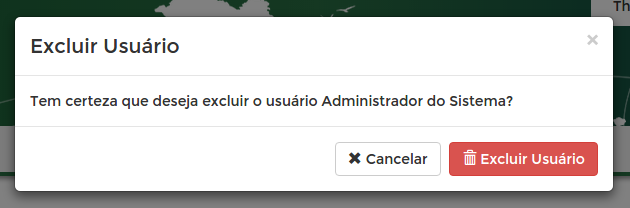excluir usuario